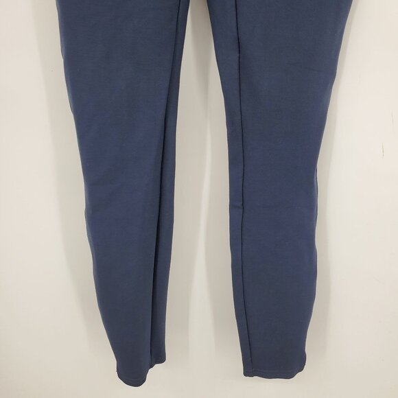 Spanx Women's Ponte Navy Blue Pull On Split Leg Hem Leggings Size Small - Picture 6 of 9